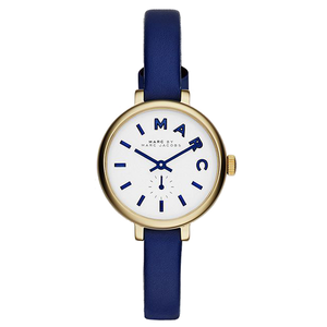 Marc Jacobs Sally White Dial Blue Leather Strap Watch for Women - MBM1354