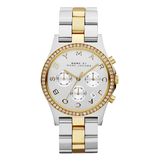 Marc Jacobs Henry Silver Dial Two Tone Stainless Steel Strap Watch for Women - MBM3197