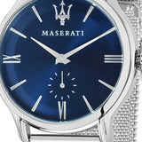 Maserati Epoca Blue Dial Silver Mesh Bracelet Watch For Men - R8853118006