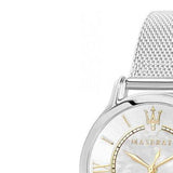 Maserati Epoca Mother of Pearl Dial Silver Mesh Strap Watch For Women - R8853118504