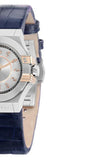 Maserati Potenza Diamonds Silver Dial Blue Leather Strap Watch For Women - R8851108502