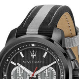 Maserati Royale 44mm Black Dial Stainless Steel Fiber Strap Watch For Men - R8871637002