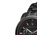 Maserati Successo 44mm Black Dial Black Steel Strap Watch For Men - R8873621014