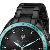 Maserati Traguardo Aqua Edition Black Dial Black Steel Strap Watch For Men - R8873644002