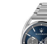 Maserati Trimarano Chronograph Blue Dial Silver Steel Strap Watch For Men - R8873632004