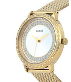 Guess Willow Two Tine Dial Gold Mesh Bracelet Watch For Women - W0836L3