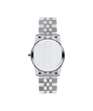 Movado Museum Classic Black Dial Silver Steel Strap Watch For Women - 0606505