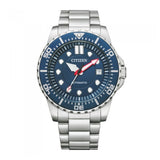 Citizen Promaster Mechanical Blue Dial Silver Steel Strap Watch For Men - NJ0121-89L