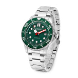 Citizen Promaster Mechanical Green Dial Silver Steel Strap Watch For Men - NJ0129-87X