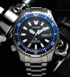 Citizen Promaster Fugu Limited Edition Diver's 200m Automatic Black Dial Silver Steel Strap Watch For Men - NY0098-84E