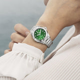 Tag Heuer Aquaracer Quartz 32mm Emerald Green Dial Silver Steel Strap Watch for Women - WBD1316.BA0740