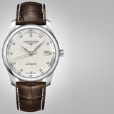 Longines Master Collection Automatic 40mm White Dial Brown Leather Strap Watch for Men - L2.793.4.77.3