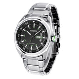 Citizen Eco Drive Urban Black Dial Silver Stainless Steel Watch For Men - AW0020-59EB