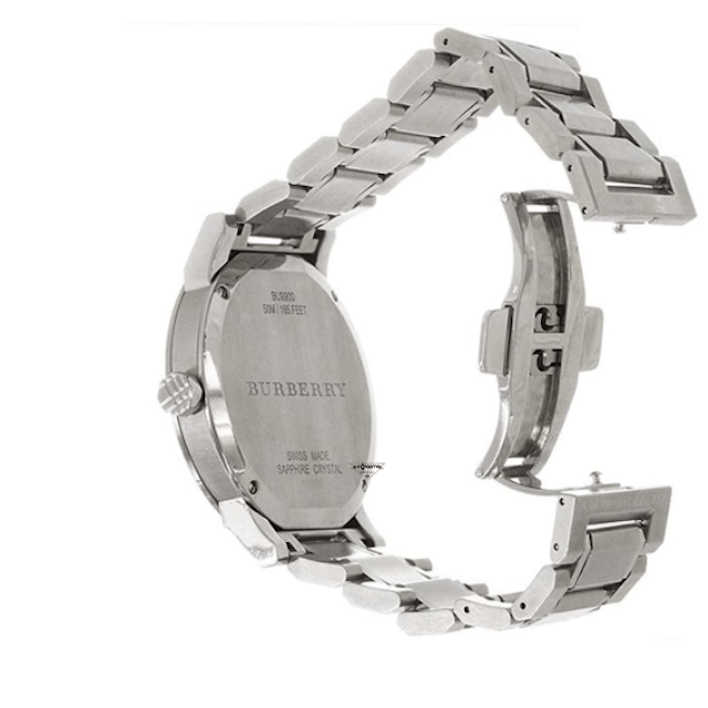 Burberry The City Silver Dial Silver Steel Strap Watch for Men