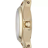 Marc Jacobs Henry Dinky Orange Dial Gold Stainless Steel Strap Watch for Women - MBM3202