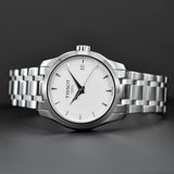 Tissot T Trend Couturier White Dial Silver Steel Strap Watch For Women - T035.210.11.011.00