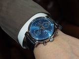 IWC Portofino Chronograph Blue Dial Black Leather Strap Watch for Men - IW391036