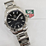 Tag Heuer Aquaracer Automatic 41mm Black Dial Silver Steel Strap Watch for Men - WAY2110.BA0928