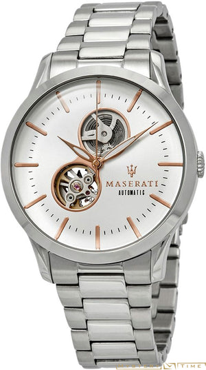Maserati Tradizione Automatic White Dial Stainless Steel Watch For Men - R8823125001