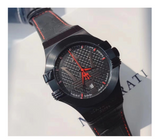 Maserati Potenza 3H STR Black Dial 42mm Leather Strap Watch For Men - R8851108010