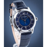 Maserati Epoca Blue Dial Blue Leather Strap Watch For Women - R8851118502