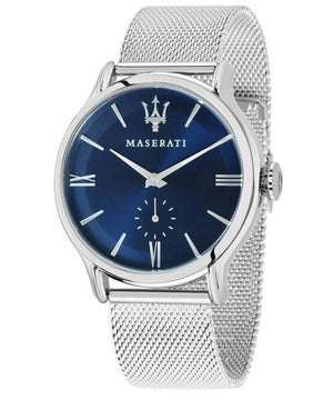 Maserati Epoca Blue Dial Silver Mesh Bracelet Watch For Men - R8853118006