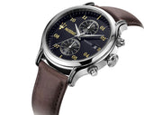 Maserati Epoca Chronograph Blue Dial Brown Leather Strap Watch For Men - R8871618001