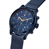 Maserati Epoca Analog Blue Dial Blue Mesh Bracelet Watch For Men - R8873618010