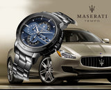 Maserati Ingegno Tachymeter Blue Dial Black Steel Strap Watch For Men - R8873619001