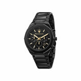 Maserati Stile 45mm Chronograph Black Stainless Steel Watch For Men - R8873642005