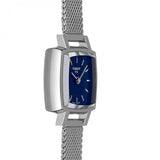 Tissot Lovely Square Blue Dial Silver Mesh Bracelet Watch For Women - T058.109.11.041.00