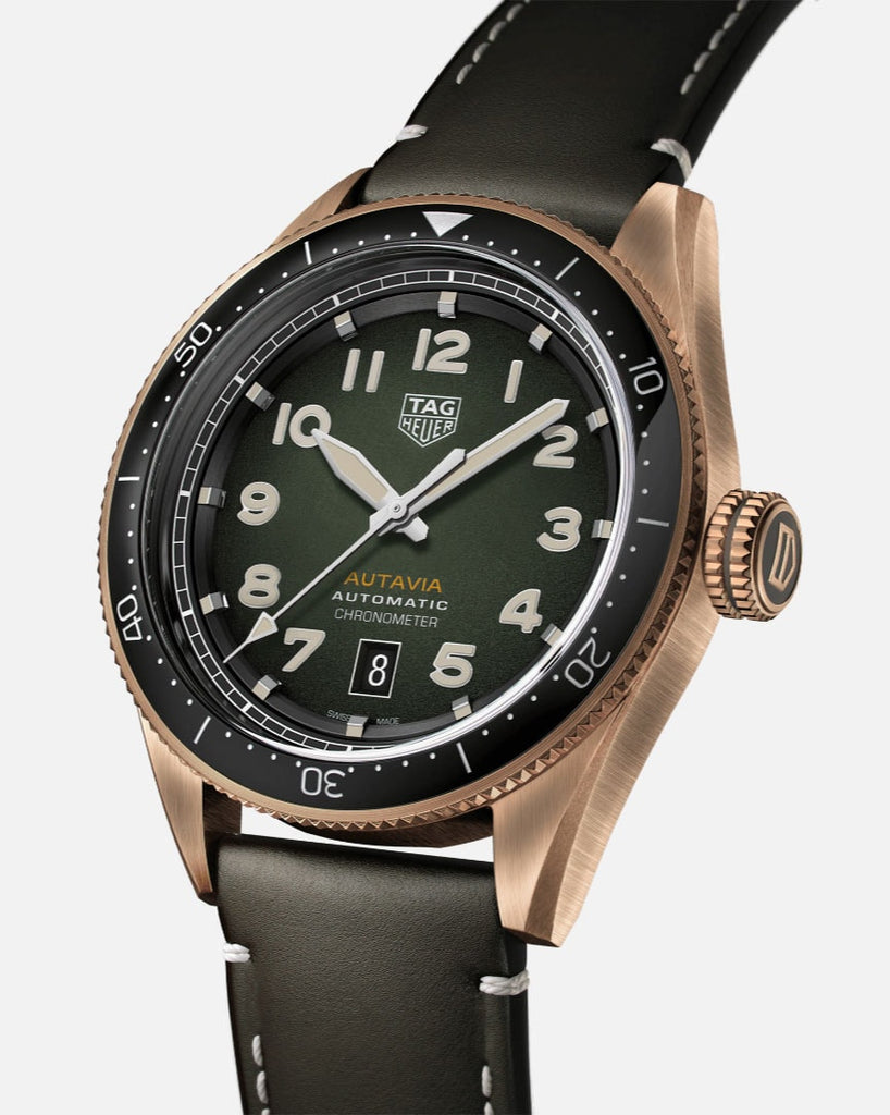 Tag Heuer Autavia Calibre 5 Automatic 42mm Olive Green Dial