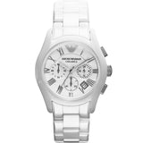 Emporio Armani Chronograph Ceramic White Dial Watch For Women - AR1403