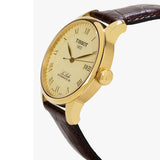 Tissot Le Locle Automatic Ivory Dial Brown Leather Strap Watch For Men - T41.5.413.73