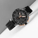 Tissot T Race Cycling Chronograph Black Dial Black Rubber Strap Watch For Men - T111.417.37.441.07