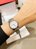 Tissot Le Locle Lady Automatic Diamonds Silver Dial Silver Steel Strap Watch For Women - T006.207.11.036.00