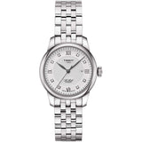 Tissot Le Locle Lady Automatic Diamonds Silver Dial Silver Steel Strap Watch For Women - T006.207.11.036.00