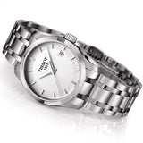 Tissot T Trend Couturier White Dial Silver Steel Strap Watch For Women - T035.210.11.011.00