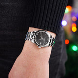 Tissot T Trend Couturier Lady Black Dial Silver Steel Strap Watch For Women - T035.210.11.051.00