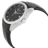 Tissot T Trend Couturier Black Dial Black Leather Strap Watch For Women - T035.210.16.051.00