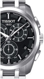 Tissot Couturier Chronograph Black Dial Silver Steel Strap Watch For Men - T035.617.11.051.00