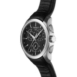 Tissot T Classic Couturier Chronograph Black Dial Black Leather Strap Watch For Men - T035.617.16.051.00