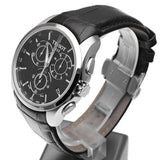 Tissot T Classic Couturier Chronograph Black Dial Black Leather Strap Watch For Men - T035.617.16.051.00