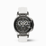 Tissot T Race Chronograph Black Dial White Rubber Strap Watch for Men - T048.417.27.057.05