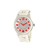 Marc Jacobs Pelly White Dial White Silicone & Stainless Steel Watch for Women - MBM2588