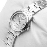 Tissot T Classic PR100 Watch Ladies White Dial Stainless Steel For Women - T049.210.11.017.00