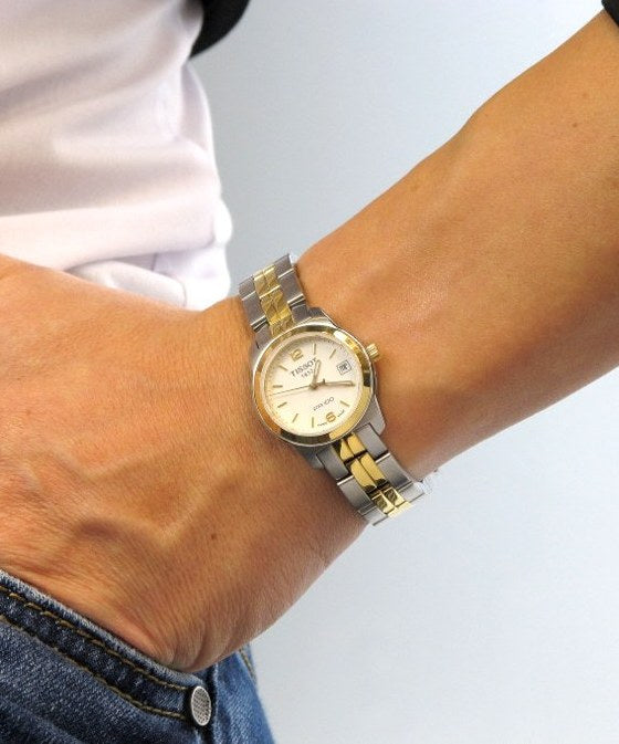 Tissot T Classic PR100 Gold Plated Quartz Watch For Women - T049.210.22.017.00