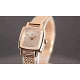 Tissot Lovely Square Lady Quartz Rose Gold Dial Rose Gold Mesh Bracelet Watch For Women - T058.109.33.456.00
