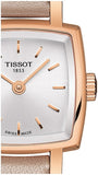 Tissot T Lady Lovely Square White Dial Pink Leather Strap Watch For Women - T058.109.36.031.00