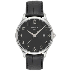 Tissot T Classic Tradition Black Dial Black Leather Strap Watch For Men - T063.610.16.052.00
